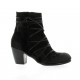 Dénouée Boots cuir velours noir