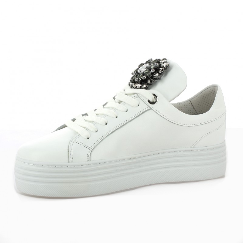 Mitica baskets cuir blanc chaussures 33086