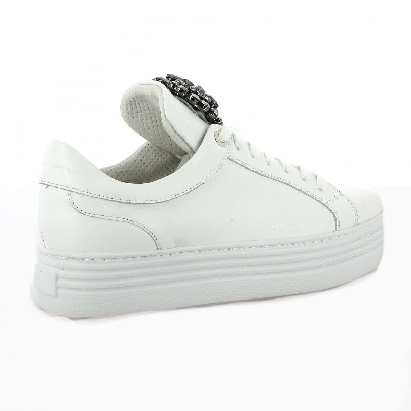 Mitica baskets cuir blanc chaussures 33086