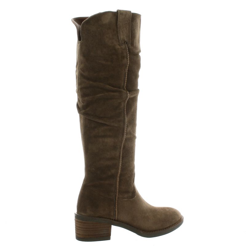 Bottes Alpe en cuir velours vison 3868