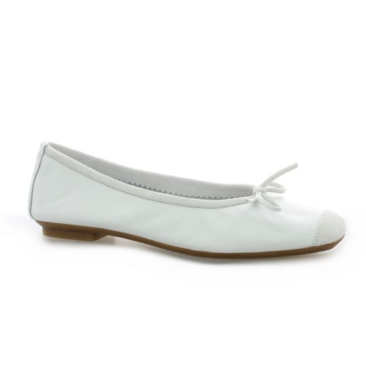 ballerine blanche cuir