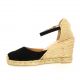 Pao Espadrille cuir velours noir