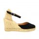 Pao Espadrille cuir velours noir