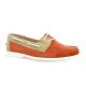 Latina Mocassins cuir velours corail