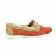 Latina Mocassins cuir velours corail