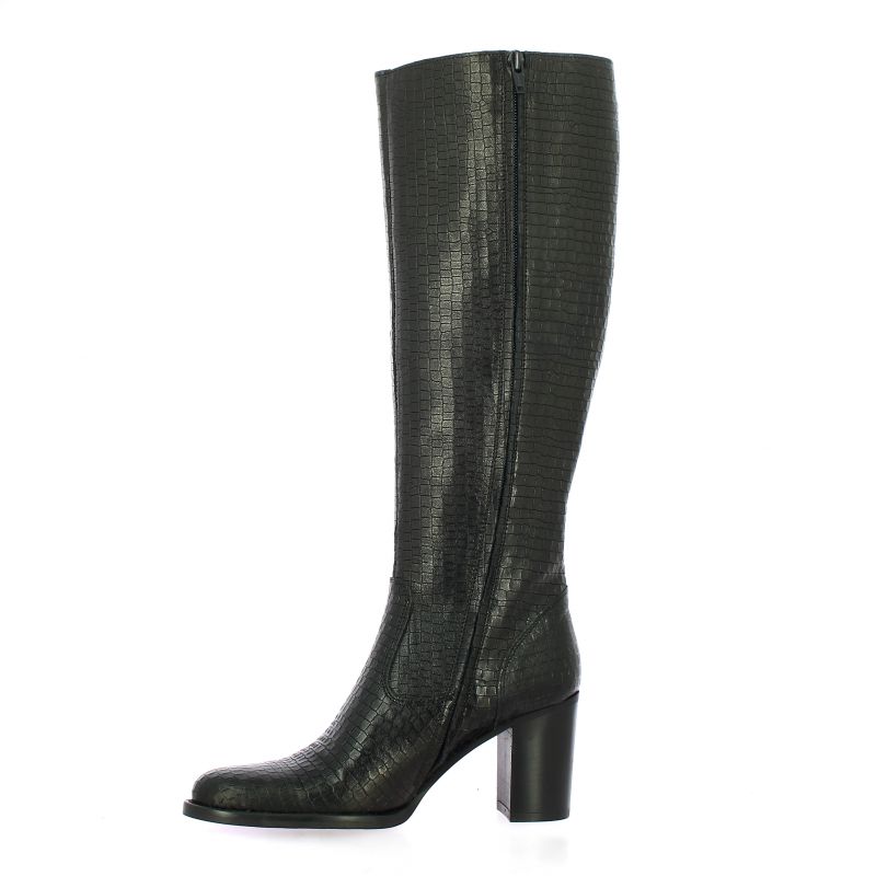 bottes cuir croco