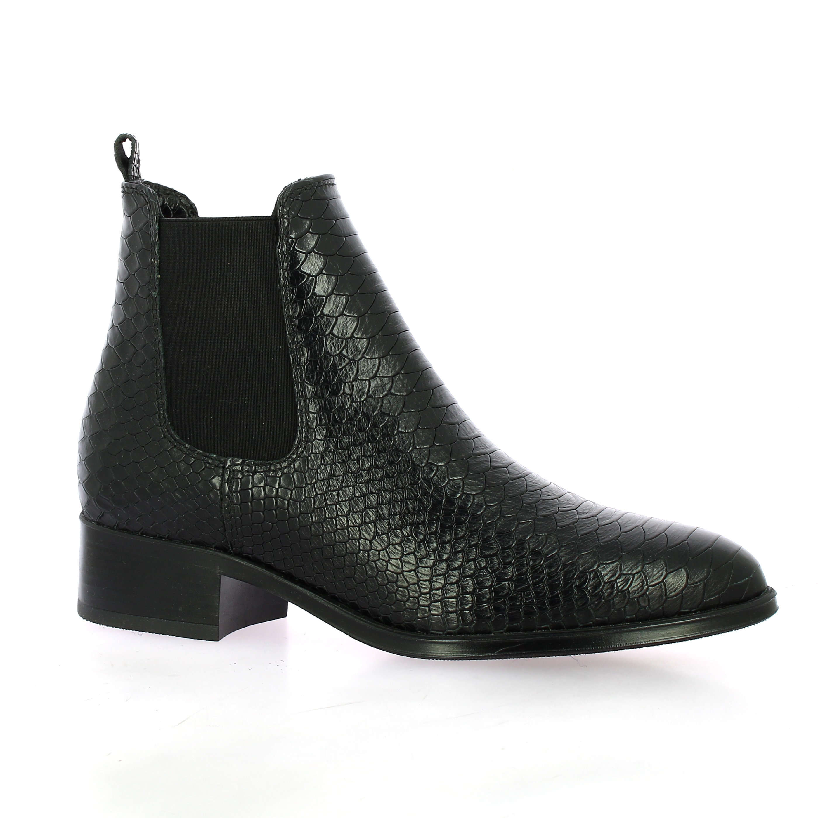 boots cuir croco