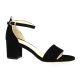 Sofia costa Nu pieds cuir velours noir