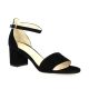 Sofia costa Nu pieds cuir velours noir