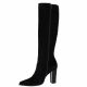 Vidi studio Bottes cuir velours noir