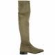 Pao Bottes cuir velours taupe