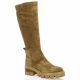 Pao Bottes cuir velours camel