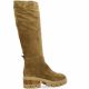 Pao Bottes cuir velours camel