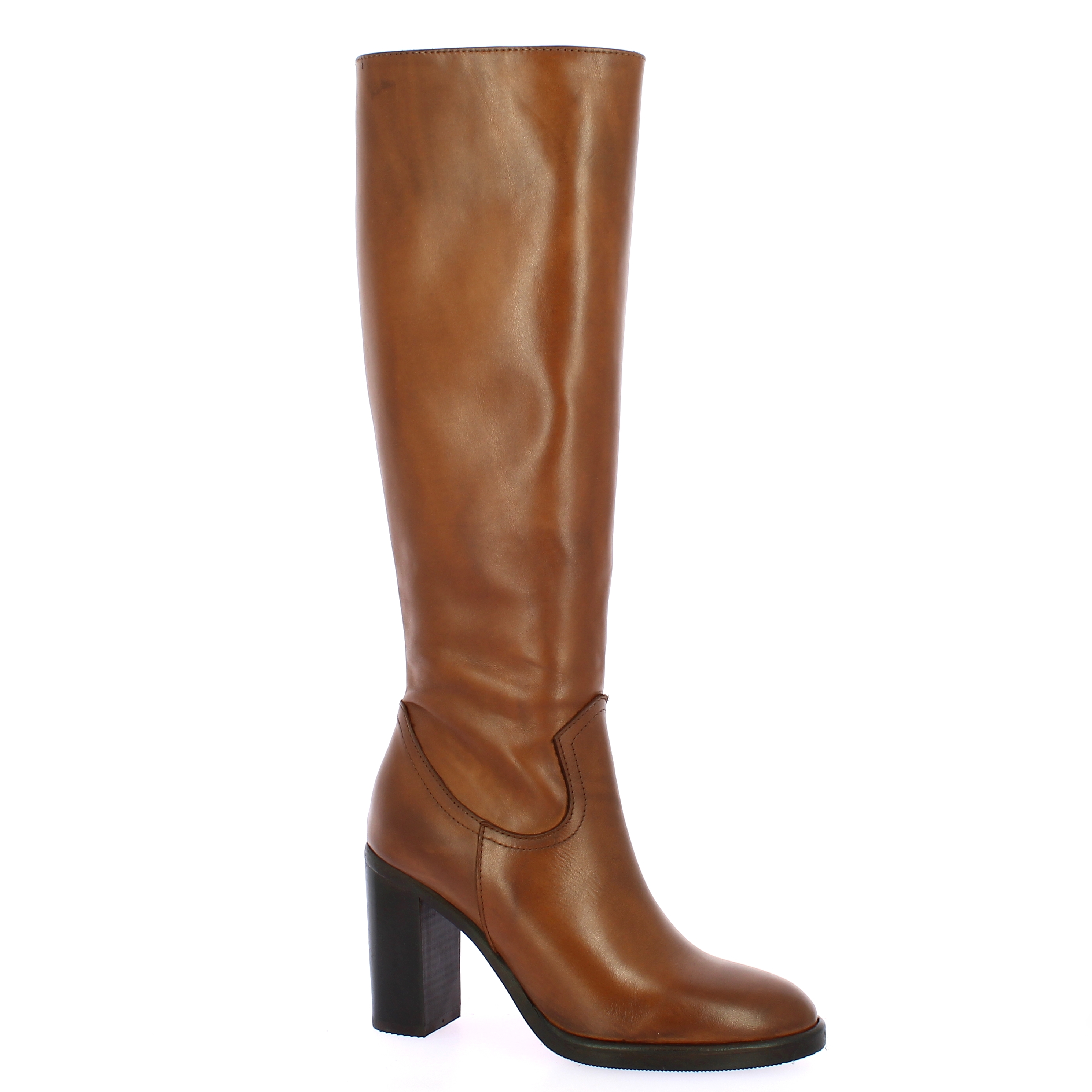 Bottes discount cuir cognac