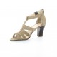 Vidi studio Nu pieds cuir velours taupe