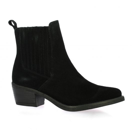 So send Boots cuir velours noir