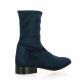 Pao boots cuir velours marine