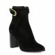 Pao Boots cuir velours noir