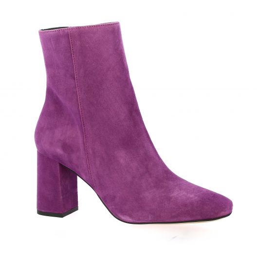 Vidi studio Boots cuir velours violet