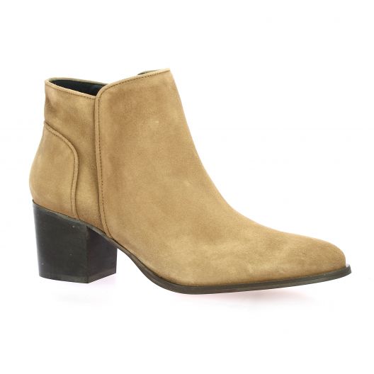 Vidi studio Boots cuir velours camel