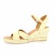 Pao Espadrille cuir velours beige