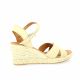 Pao Espadrille cuir velours beige