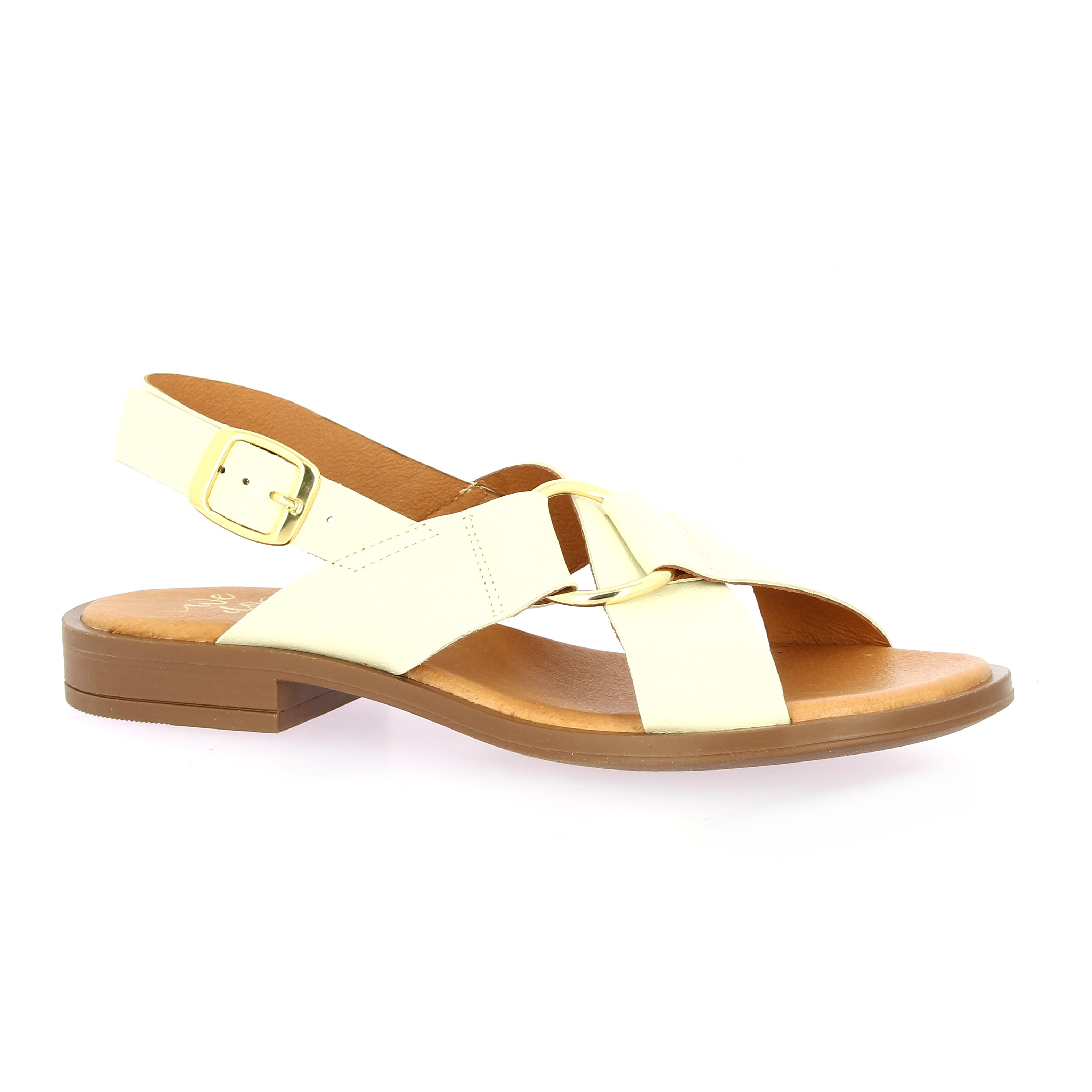 We Do chaussures nu-pieds cuir beige 126A