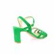 Vidi studio Nu pieds cuir velours vert gazon