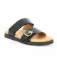 Impact Nu pieds cuir noir