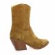 Angelica Boots cuir velours camel