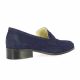 So send Mocassins cuir velours marine