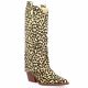 Angelica Bottes cuir poulain leopard