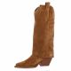 Angelica Bottes cuir velours cognac