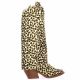 Angelica Bottes cuir poulain leopard