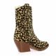 Angelica Boots cuir poulain leopard