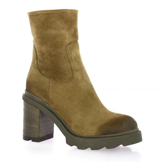 Mimmu Boots cuir velours camel