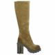 Mimmu Bottes cuir velours camel