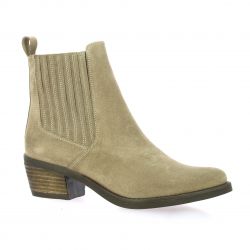 So send Boots cuir velours taupe