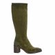 Metisse Bottes cuir velours kaki