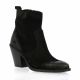 Metisse Boots cuir velours noir