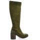 Metisse Bottes cuir velours kaki