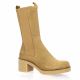 A bientot...merci Bottes cuir velours camel