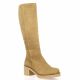 A bientot...merci Bottes cuir velours camel