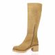 A bientot...merci Bottes cuir velours camel