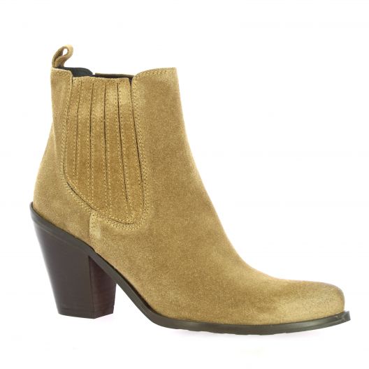 Spaziozero Boots cuir velours camel