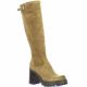 Spaziozero Bottes cuir velours camel