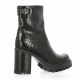 Spaziozero Boots cuir croco noir