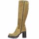 Spaziozero Bottes cuir velours camel