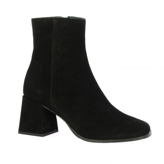 Reqins Boots cuir velours noir