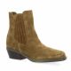 Reqins Boots cuir velours cognac